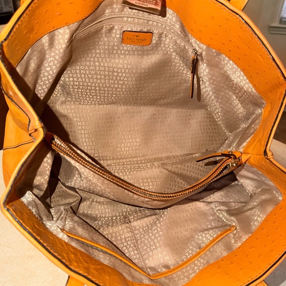 Kate Spade New York Windsor Square Gabrielle Ostrich Embossed Leather Tote - Picture 9 of 16